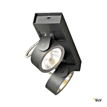 KALU LED 2,negru,3000K,60°lampa plafon/perete