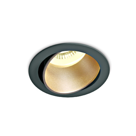 Krogo-R 10W MR16 GU10 IP20 negru cu alama reflector