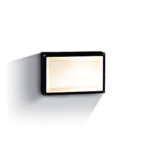 Laza Wall luminaire eckig 2x20W, E27, 100-240V, IP54, negru