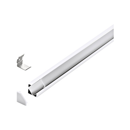 LED-Stripe Corner Profile Clear Cover white, 1000mm