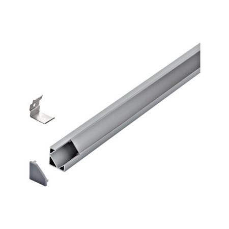 LED-Stripe Corner Profile satin cover, anodized, 1000mm