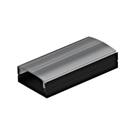 LED-Stripe Profile RE Clear Cover black, 1000mm