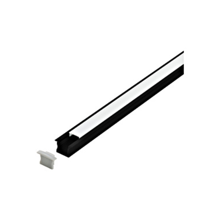 LED-Stripe Profile RE satin Cover black, 1000mm