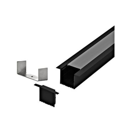 LED-Stripe Profile RE satin Cover black, 1000mm