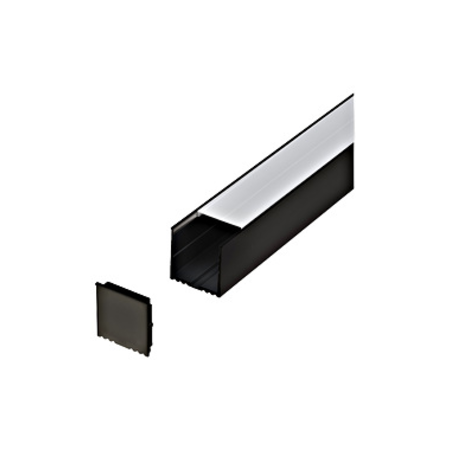 LED-Stripe Profile RE satin Cover black, 1000mm