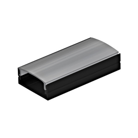 LED-Stripe Profile RE satin Cover black, 1000mm