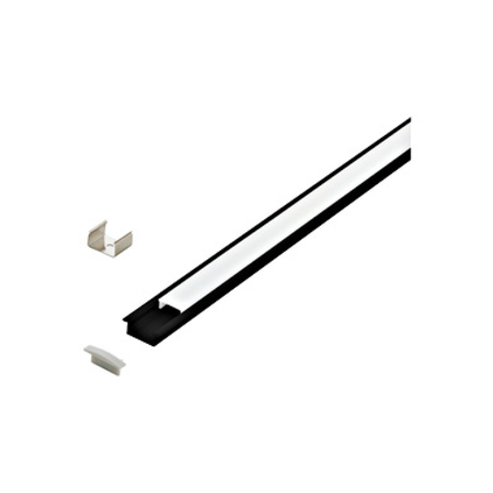 LED-Stripe Profile RE satin Cover black, 2000mm