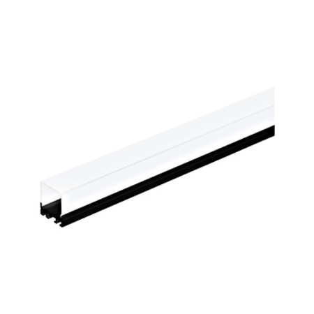LED-Stripe Profile surface with opal Cover black IP20 1000mm