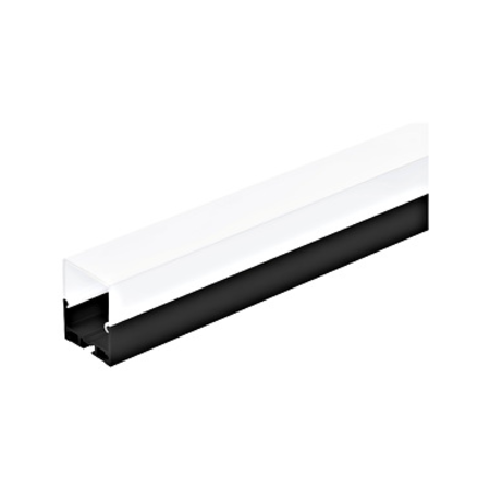 LED-Stripe Profile surface with opal Cover black IP20 1000mm