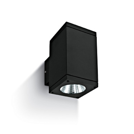 Mario-WL-Q2 LED 2x6W, 2x440lm, 3000K, 240V,IP54, 35°,negru