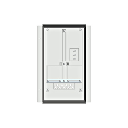 Meter box insert 1-row, 1 meter board / 9 modul heights