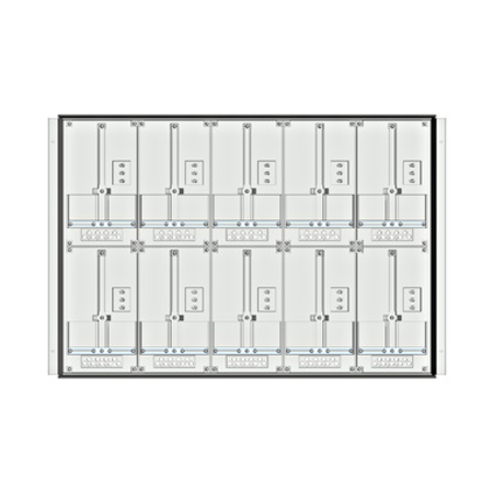 Meter box insert 2-rows, 10 meter boards / 16 modul heights