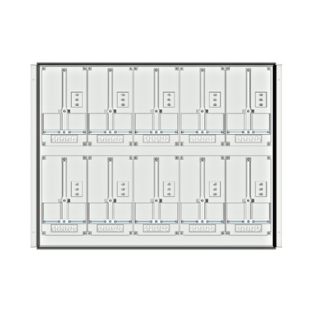 Meter box insert 2-rows, 10 meter boards / 18 modul heights