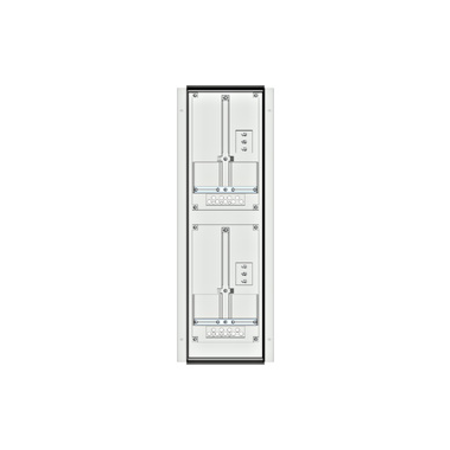 Meter box insert 2-rows, 2 meter boards / 18 modul heights