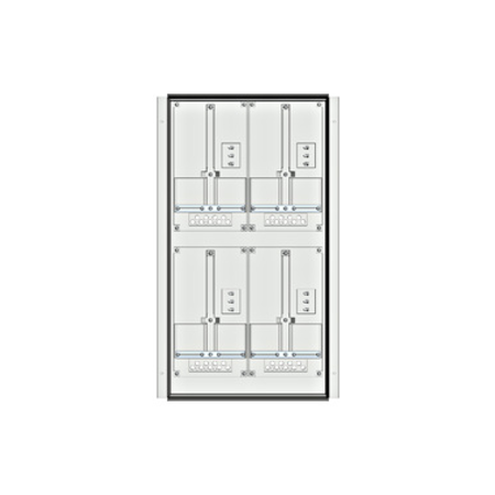 Meter box insert 2-rows, 4 meter boards / 18 modul heights