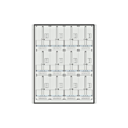 Meter box insert 3-rows, 12 meter boards / 25 modul heights