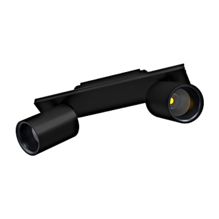 Module 2flg. Spotlight 18W 4000K black anodized L-285mm