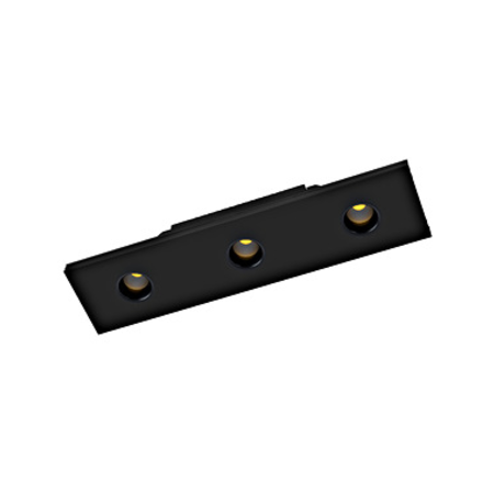 Module 3flg. Spot 24W 3000K black anodized L-285mm