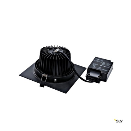 NEW TRIA LED DL patrat Set 25W2700K, 30°, negru mat