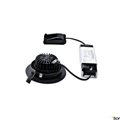 NEW TRIA LED DL ROUND Set, 12W2700K, 38°, negru mat