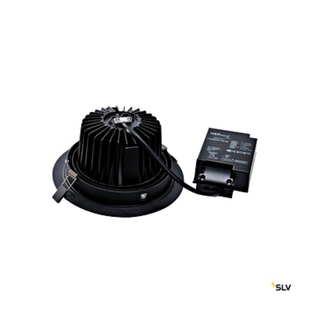 NEW TRIA LED DL ROUND Set, 25W2700K, 30°, negru mat