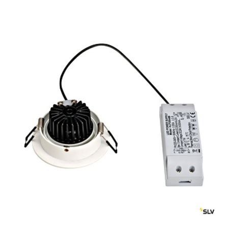 NEW TRIA LED DL ROUND SET, alb mat, 6W, 3000K, 38°