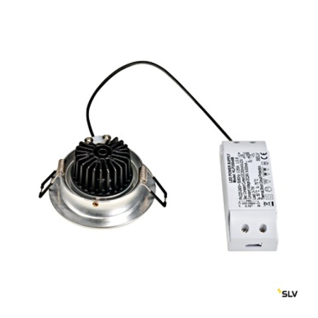 NEW TRIA LED DL ROUND Set, Alu gebürstet,6W,38°, 3000K