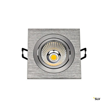 NEW TRIA LED DL SQUARE Set, Alu gebürstet,6W,38°, 3000K