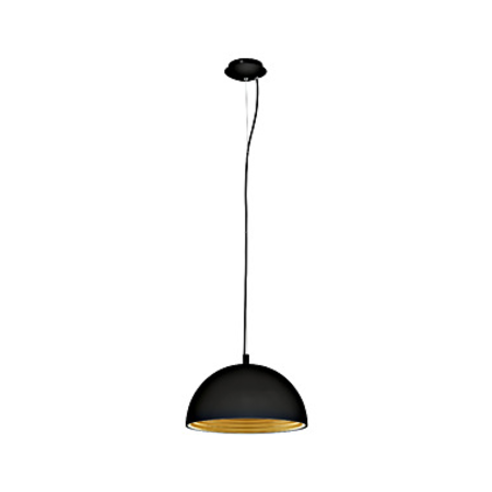 Panderas Pendant luminaire Ø350 60W black/gold IP20