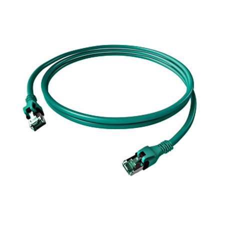 Patchcablu Cat.6a push pull ecranat RJ45 turcoaz , LS0H, 10m