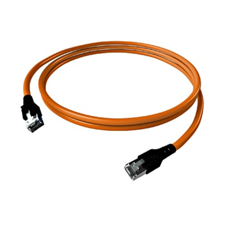 Patchcablu Cat6a SolidCon ecranat AWG23 portocaliu 10GB 10m