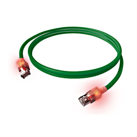 Patchcablu LED ISDN, Cat.3, 2-perechi (36/45),UTP,verde,7,5m