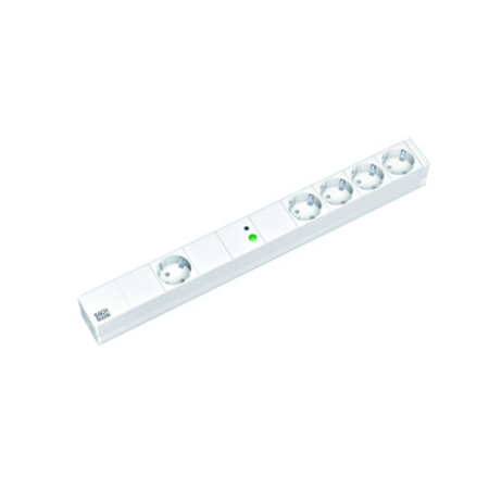 PDU19\'\' 1+4xSchuko, 2 m fisa Schuko, AL,prot., Master&slave