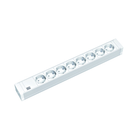 PDU19\'\' 8xSchuko Alb, 2 m fisa Schuko, PVC