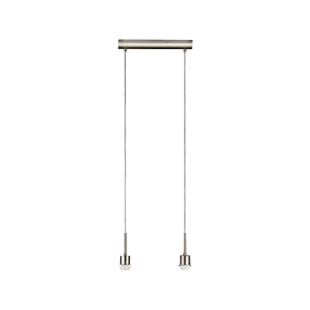 Pendant luminaire Pasteri Pro 2 x 60W nickel-matt