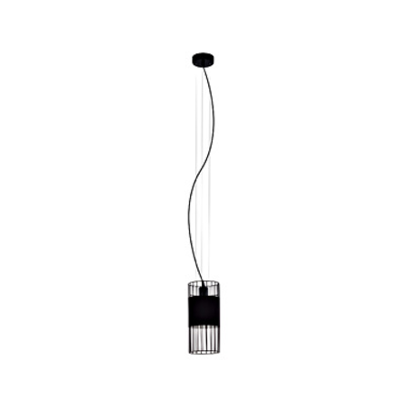 Pendant luminaire Shilton E27 60W black