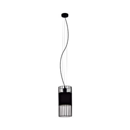 Pendant luminaire Shilton E27 60W black