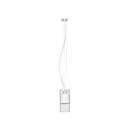 Pendant luminaire Shilton E27 60W white