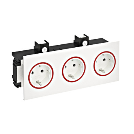 Priza date tripla pt.canal parapet SIGNA,RAL9001 crem