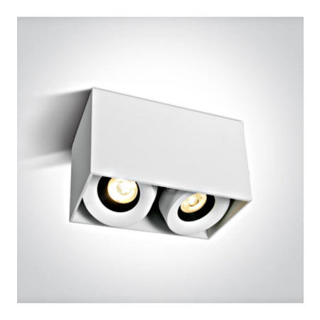 Pukki Square LED 2x8W 2x640lm 830 36° 230V 350mA IP20 alb