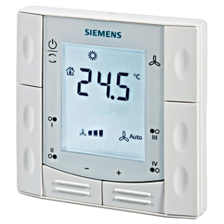 Room thermostat for flush mounting with KNX communication