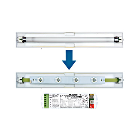 Set 4x1w ert led banda inloc.+ mled500+conect.ptr.retrofit