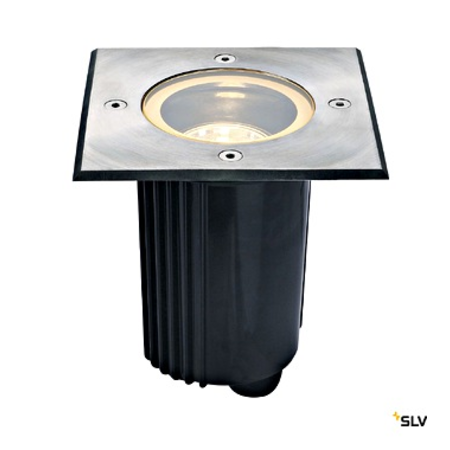 Spot paviment dasar 115 gu10 max 35w ip67 pătrat oțel inox