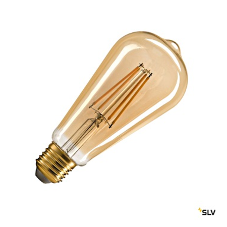 ST64 E27, LED lamp gold 7,5W 2500K CRI90 320°