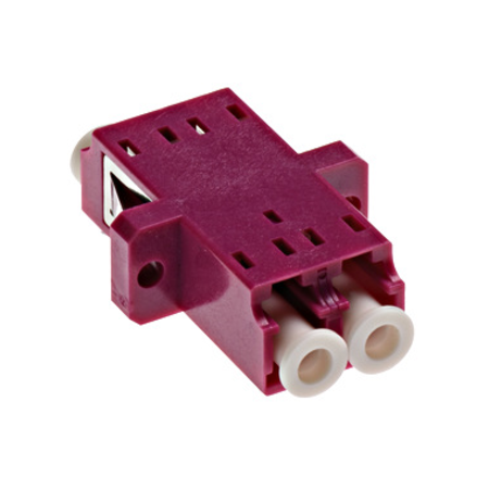 Standard LC-Duplex Coupling MM Polymer case Violett