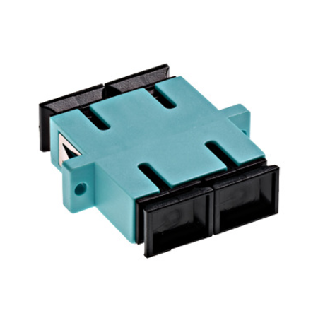 Standard SC-Duplex Coupling MM Polymer case aqua