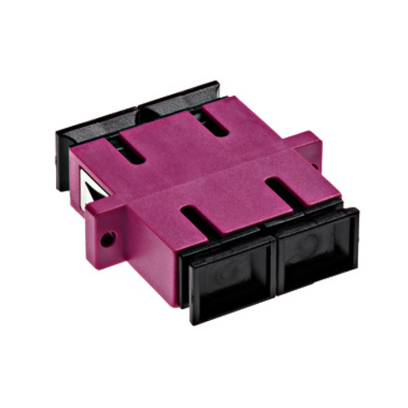 Standard SC-Duplex Coupling MM Polymer case Violett