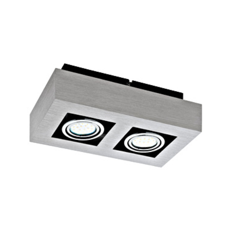 surface luminaire Loke 1 2x5W 3000K aluminium brushed IP20