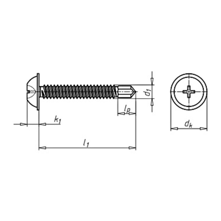 Șurub autoforant 4.2x32 capăt ph2