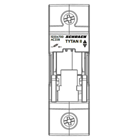 Tytan, 1-pole, 63a, d02 + fuse monitoring, 24-60vdc